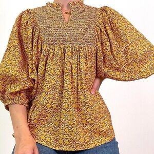 NWT Universal Thread Puff Sleeve Boho Blouse